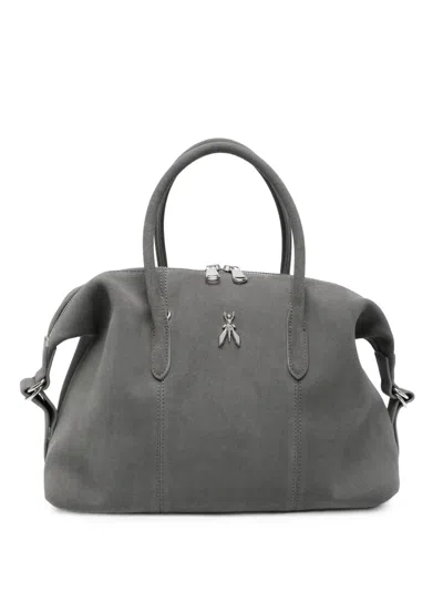 Patrizia Pepe New Business Suede Tote Bag In Gray