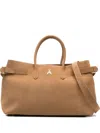 Patrizia Pepe New Business Suede Tote Bag In Neutral