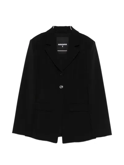 Patrizia Pepe Notched-lapels Blazer In Black