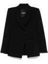 Patrizia Pepe Notched-lapels Blazer In Black