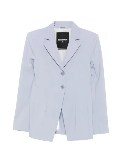 Patrizia Pepe Notched-lapel Blazer In Blue