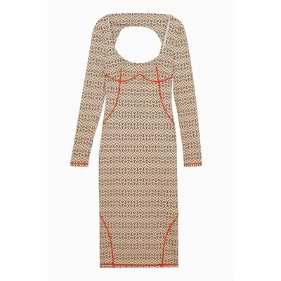 Patrizia Pepe Nylon Casual Women's Dress In Brown