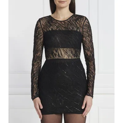 Patrizia Pepe Nylon Cocktail Women's Dress In Black