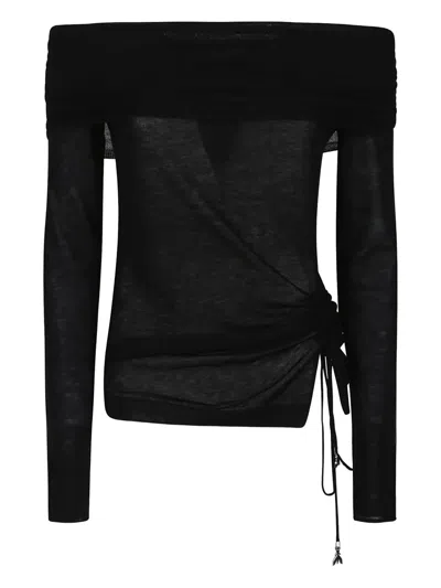 PATRIZIA PEPE OFF-SHOULDER SIDE-TIE JUMPER