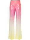 Patrizia Pepe Ombré-effect Straight-leg Trousers In Pink