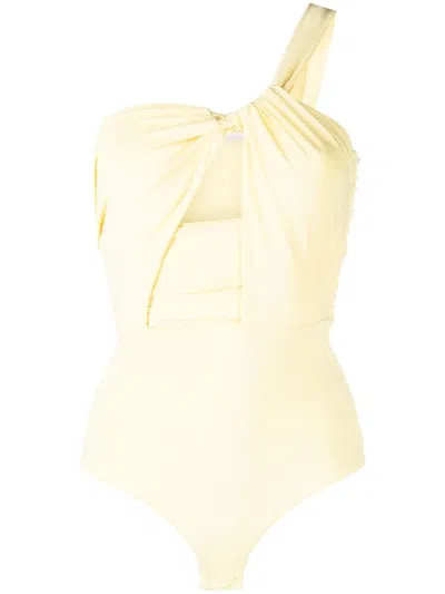 Patrizia Pepe One-shoulder Body Top In Gelb