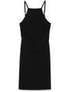 Patrizia Pepe Open-back Mini Dress In Black
