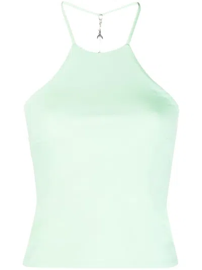 Patrizia Pepe Open-back Sleeveless Top In Green
