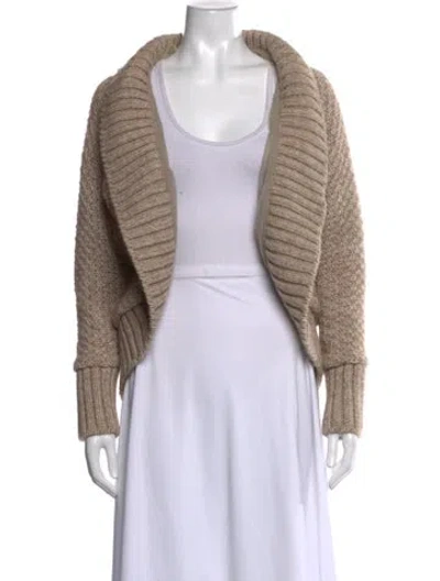 Pre-owned Patrizia Pepe Open Front Sweater In Neutrals