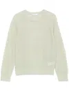 Patrizia Pepe Open-knit Sweater In Green