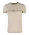 Patrizia Pepe T-shirt In Maglia Essential Beige In Nude
