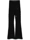 Patrizia Pepe Openwork Trousers In Black