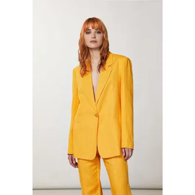 Patrizia Pepe Orange Viscose Blazer In Yellow