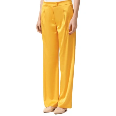 Patrizia Pepe Elegant Shimmering Trousers For Sophisticated Women's Evenings In Orange