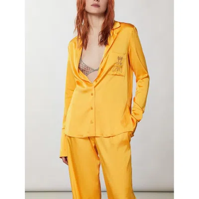Patrizia Pepe Orange Viscose Women's Blouse