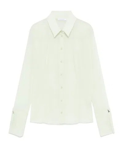 Patrizia Pepe Organza Shirt In Light Green