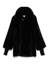 Patrizia Pepe Faux-fur Jacket In Black