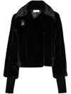 Patrizia Pepe Faux-fur Jacket In Black  