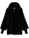 Patrizia Pepe Faux-fur Jacket In Black  