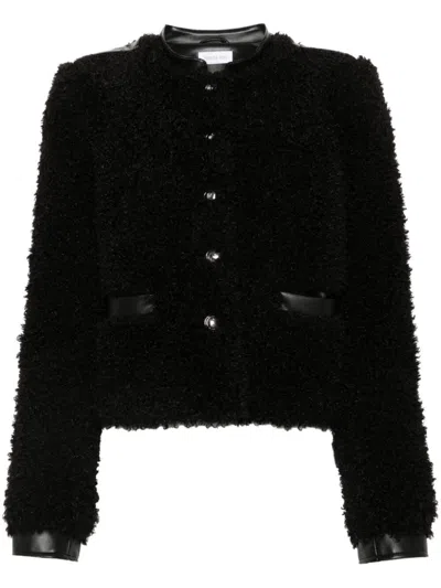 Patrizia Pepe Faux-fur Jacket In Black  