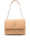 Patrizia Pepe Padded Leather Shoulder Bag In Neutrals