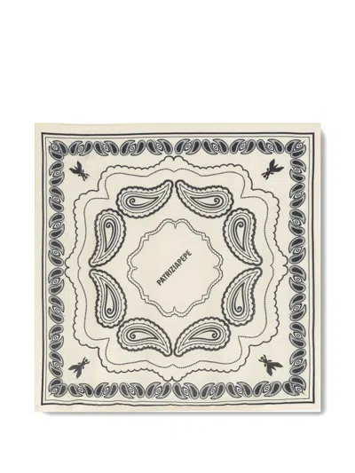 Patrizia Pepe Paisley-print Scarf In Neutral