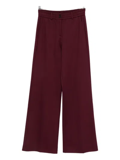 Patrizia Pepe Palazzo Trousers In Burgundy