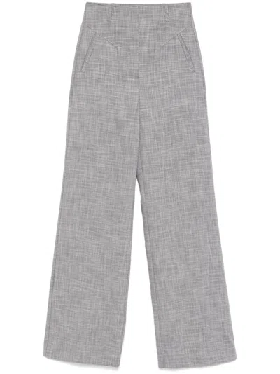 Patrizia Pepe Palazzo Trousers In Grey