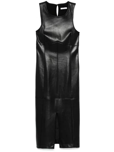 Patrizia Pepe Panelled Mini Dress In Black