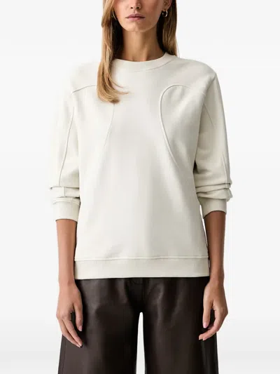 Patrizia Pepe Panelled Raglan-sleeve Sweatshirt In Neutral