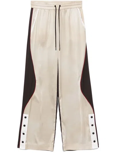 Patrizia Pepe Panelled Track Pants In Neutrals