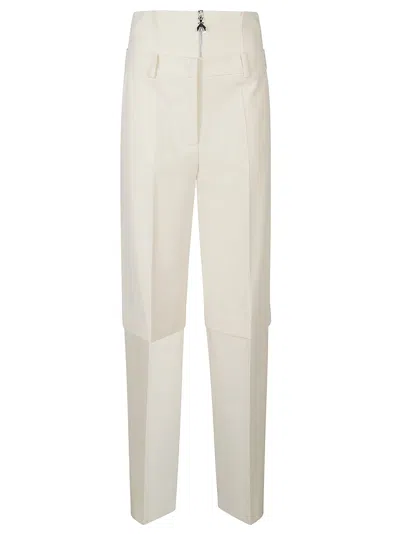 Patrizia Pepe Pressed-crease Trousers In Neutral