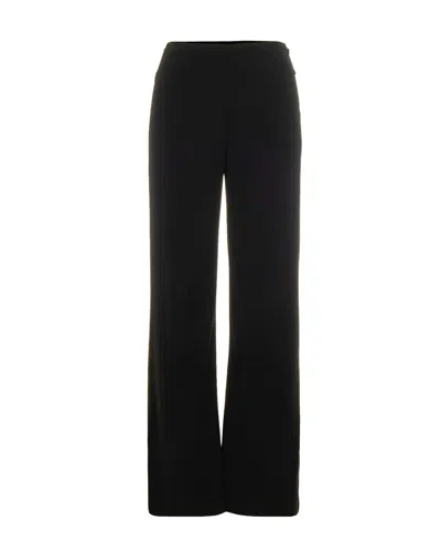 Patrizia Pepe Pantalone A Palazzo Con Cintura Nero In Black
