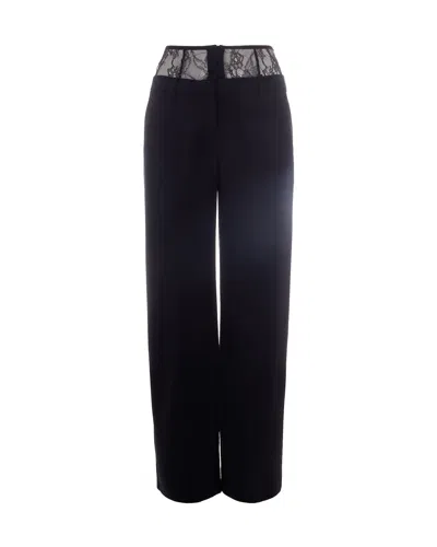 Patrizia Pepe Pantalone Con Vita In Pizzo In Black