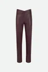 Patrizia Pepe Pantalone Ecopelle Viola In Brown