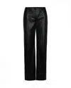 Patrizia Pepe Pantalone Flare In Tessuto Spalmato Nero In Multi