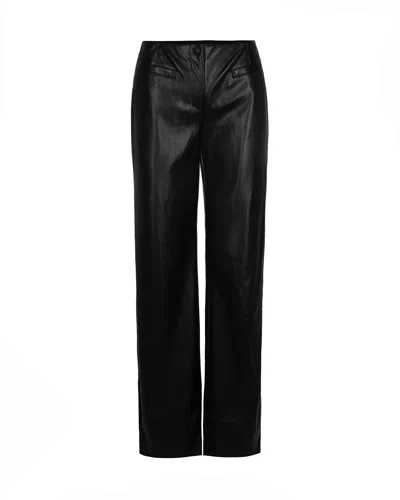 Patrizia Pepe Pantalone Flare In Tessuto Spalmato Nero In Multi