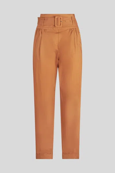 Patrizia Pepe Pantalone In Cotone Caramello In Marrone