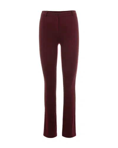 PATRIZIA PEPE BURGUNDY VISCOSE BLEND TROUSERS
