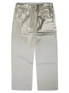 Patrizia Pepe Pantalone Laminato Argento In Silver