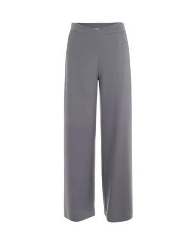Patrizia Pepe Reef Grey Palazzo Pants In Gray