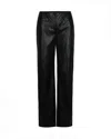 Patrizia Pepe Pantalone Flare In Tessuto Spalmato Nero In Multi