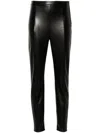 Patrizia Pepe Faux-leather Skinny Trousers In Black  