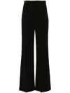 Patrizia Pepe Essential Palazzo Trousers In Black  