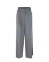 Patrizia Pepe Pantalone Con Pieghe In Viscosa Essential In Grey