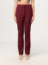 Patrizia Pepe Essential Straight-leg Trousers In Burgunderrot