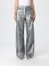 Patrizia Pepe Panelled Trousers In Silver
