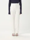Patrizia Pepe Low-rise Twill Trousers In Weiss