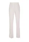 Patrizia Pepe Logo-plaque Trousers In White
