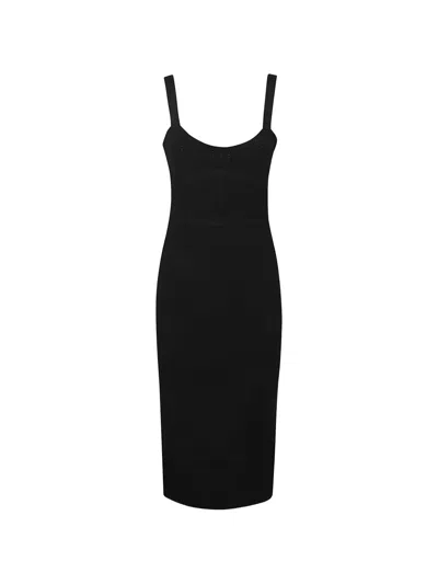 Patrizia Pepe Party Time Sleeveless Midi Dress In Black